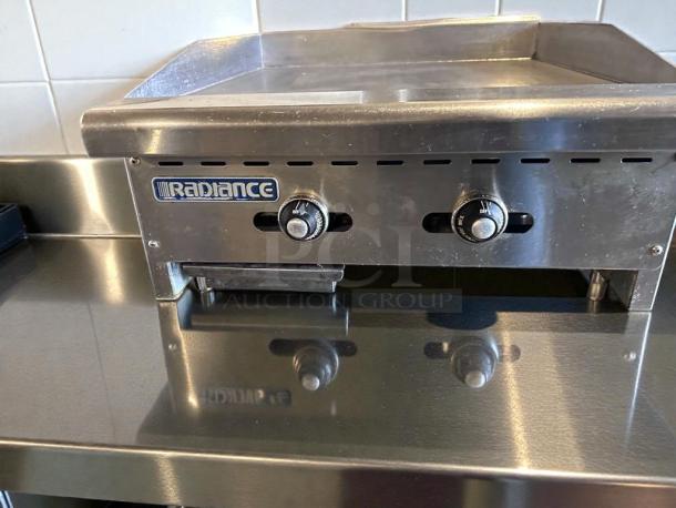 Radiance Commercial Gas Griddle, heavy-duty flat top, natural gas, fully tested, excellent condition, model RAD-M-GRD-0544.