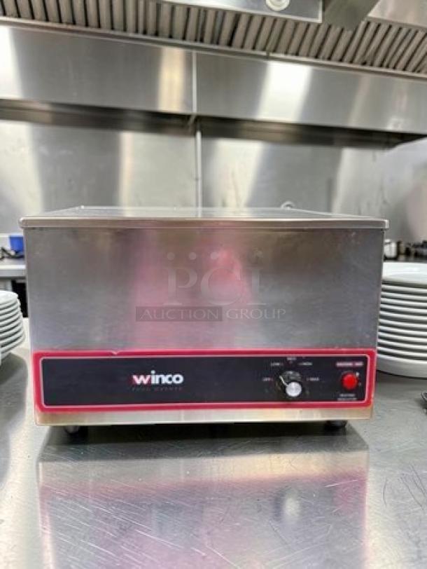 Winco FW-S500 Electric Food Warmer, stainless steel, 1200W, excellent condition, commercial countertop, fully tested operational.