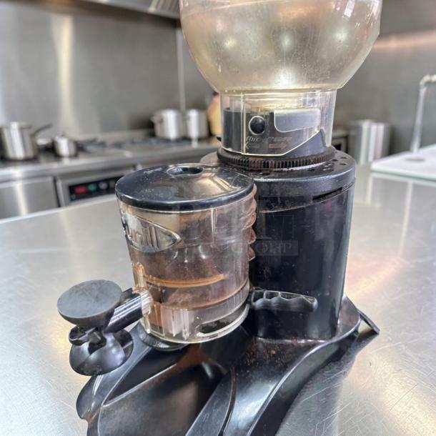 Prime condition Cunill commercial coffee grinder, heavy-duty, made in Spain, fully tested, operational, visible Cunill branding.