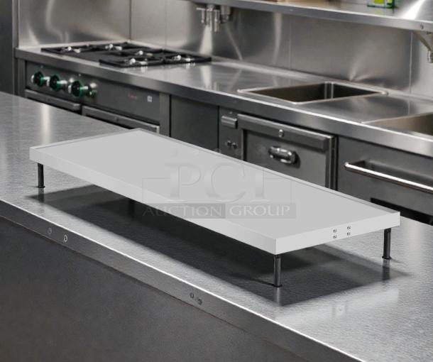 Brand new KoolMore KM-WS60 commercial warming shelf, 60-inch stainless steel, unused in original box, model KOOL-M-WS-0268.