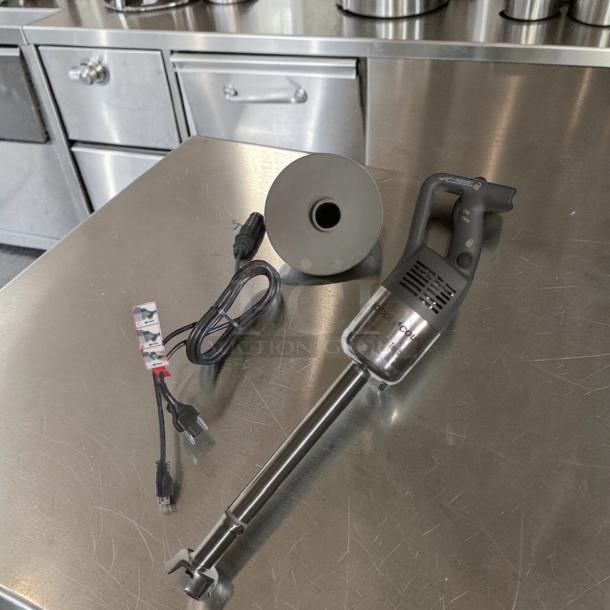 Robot Coupe MP450 Turbo immersion blender, 37" stainless steel shaft, superior condition, fully tested, operational.