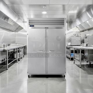 Traulsen G20010 commercial refrigerator, 52" double door, stainless steel, prime condition, fully tested, heavy duty, model TRA-L-REF-0797.