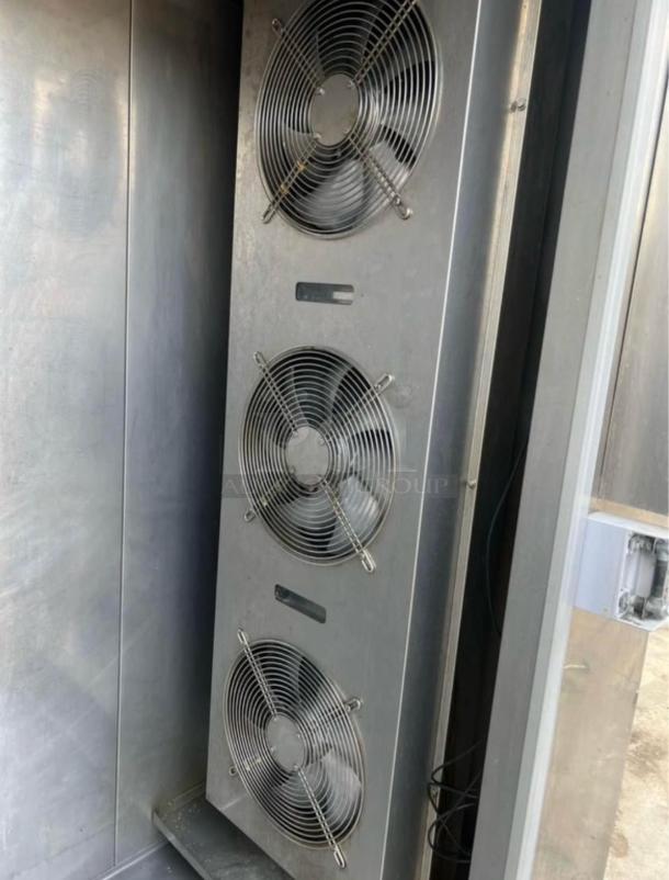 Stainless steel American Panel HurriChill blast chiller, 3-fan design, fully tested, UL listed, premium condition.