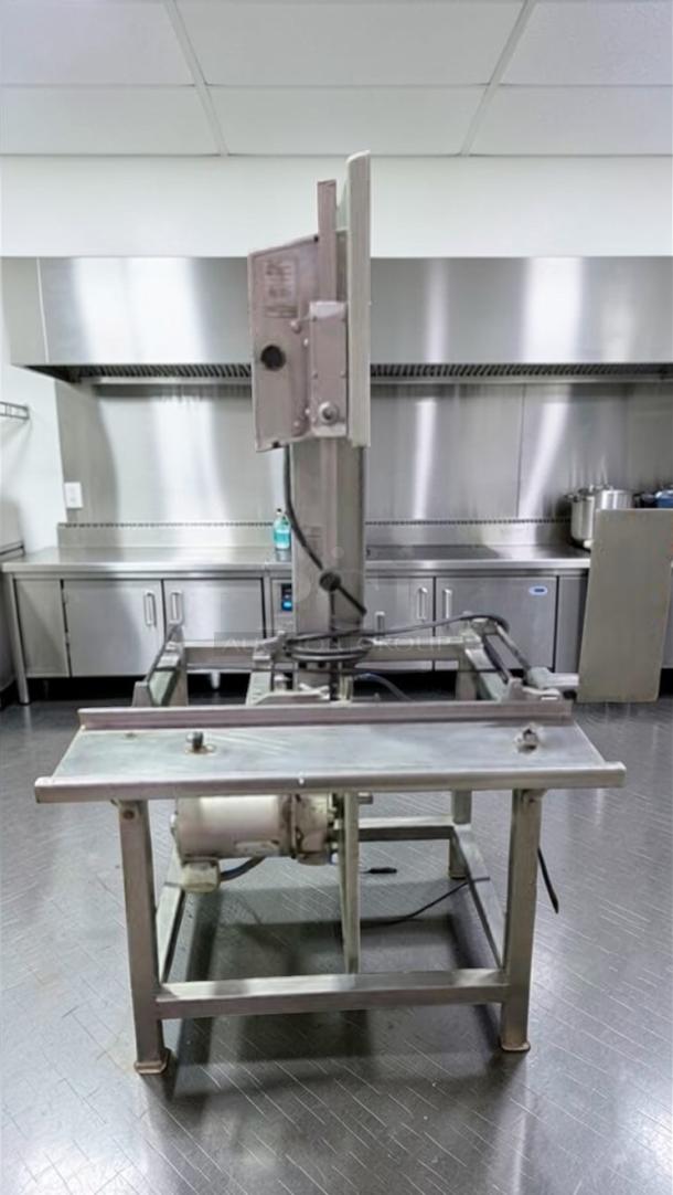Hobart 5701D commercial meat saw, excellent condition, 500V, 3 Phase, UL & NSF listed, fully tested and operational.