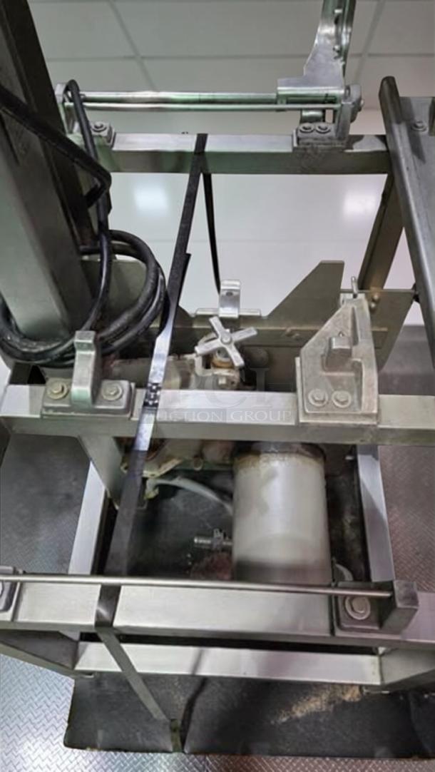 Hobart 5701D commercial meat saw, excellent condition, 500V, 3 Phase, UL & NSF listed, fully tested, operational, metal frame.