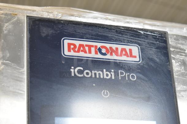 Rational iCombi Pro convection oven panel with logo and controls, model LM100CE.AXXXX/LM100EE.AXXXX, new condition.