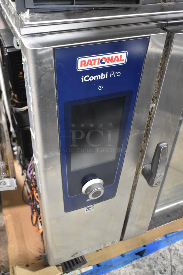 Rational iCombi Pro commercial electric combi convection oven, model LM100CE.AXXXX, 440/480V, 3-phase, stainless steel.