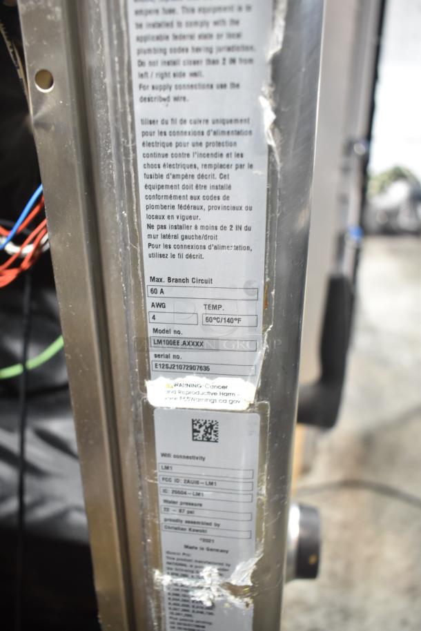 2 2021 Rational iCombi Pro Combi Ovens, Model LM100EE.AXXXX, 440/480V, 3 Phase, detailed label with specs.