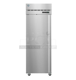 BRAND NEW Hoshizaki R1A-FSL reach-in cooler, single door, stainless steel, 115V, 1 phase, scratch and dent condition.