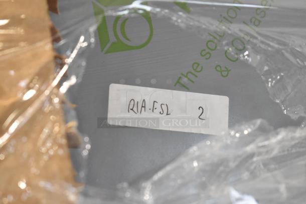 BRAND NEW SCRATCH AND DENT Hoshizaki R1A-FSL cooler label, model R1A-FSL, visible in protective wrap.