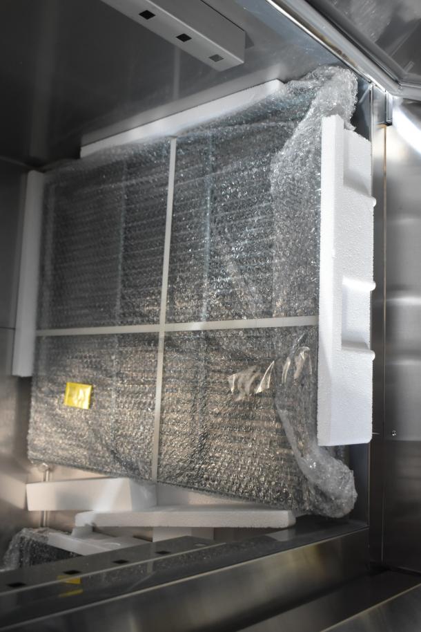 Brand new 2025 Avantco 178SS3FHC 3 Door Reach In Cooler interior with protective packaging, 115V, 1 phase. Scratch and dent condition.