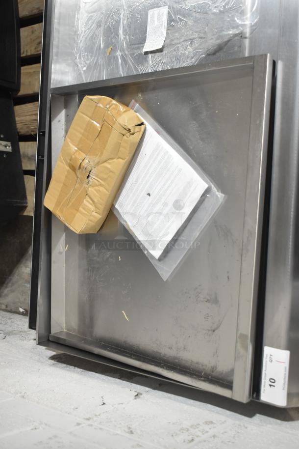 BRAND NEW SCRATCH AND DENT CPG GT-CPG-60-NL 60" Natural Gas Griddle, 150,000 BTU, thermostatic controls, boxed items shown.