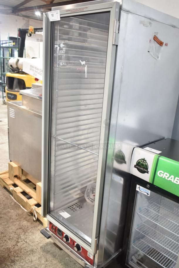 Brand new 2025 Avantco 177HPI1836 full-size heated cabinet with clear door, commercial casters, 120V, 1-phase, scratch and dent.