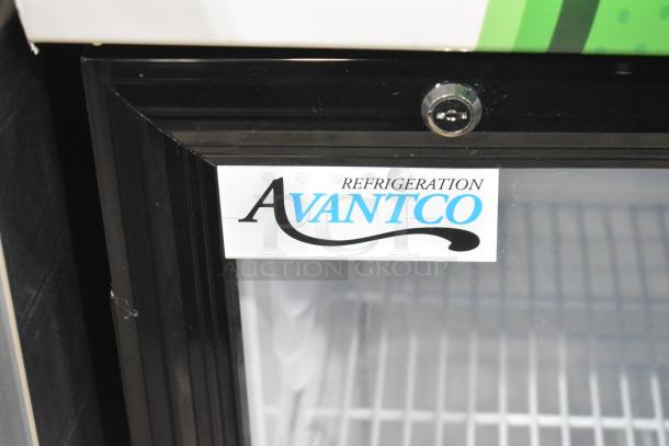 Brand new Avantco 360SC80 countertop merchandiser refrigerator, customizable, 115 volts, shows scratch and dent.