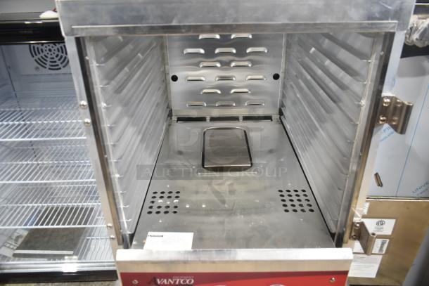 Brand new Avantco 177HPI1812 undercounter heated cabinet. Damaged clear door, doesn't swing open. 120V, 1 phase.