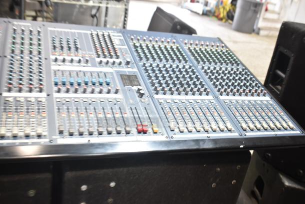 Yamaha IM8-32 sound console, numerous controls, good condition. Auction includes Dynacord FX20 speaker.