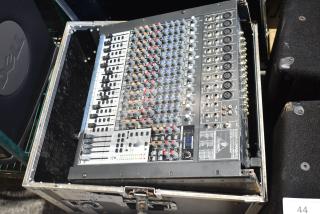 Behringer Xenyx 2442FX Premium 24-Input 4/2-Bus Mixer with XENYX Mic Preamps, British EQ, 24-Bit Multi-FX Processor and USB/Audio Interface in Hard Case