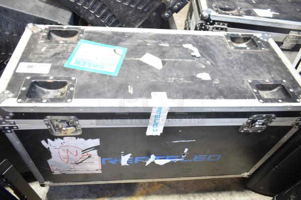 Createled AirBLADE-15 in hard case with commercial casters, visible labels, used condition.