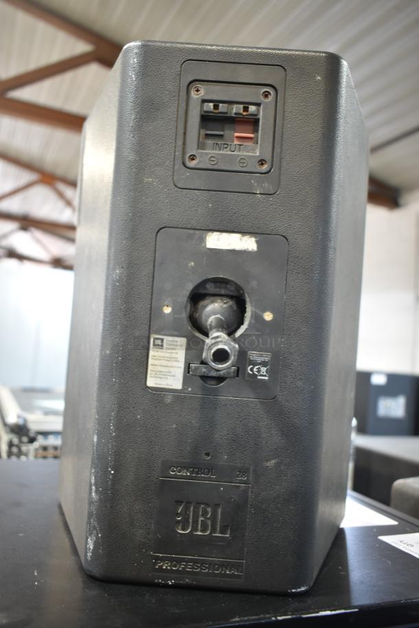 JBL Control 28 speaker from the Control Contractor Series, 8 ohms, with input panel and branding visible, used condition.
