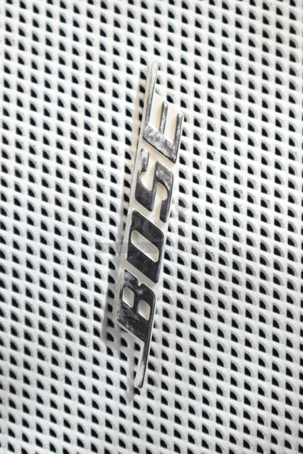 Bose FreeSpace DS 16F loudspeaker with white mesh grille and Bose logo. Auction includes 3 speakers.