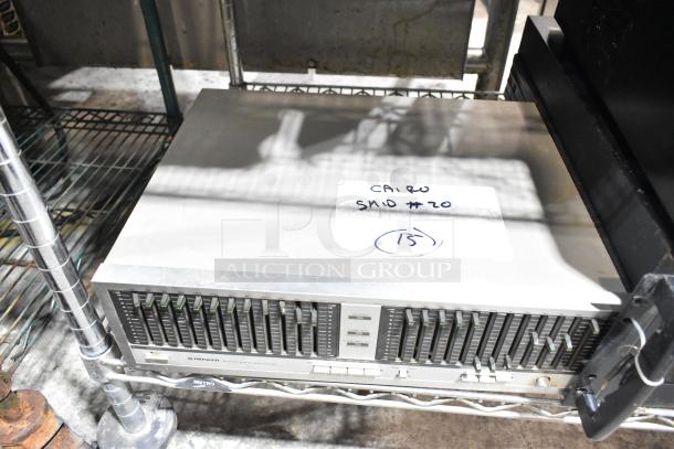 Xantech 8X8 HD Component Video Switcher on shelf, features multiple input/output controls, includes label "CAIRO SKID #20".