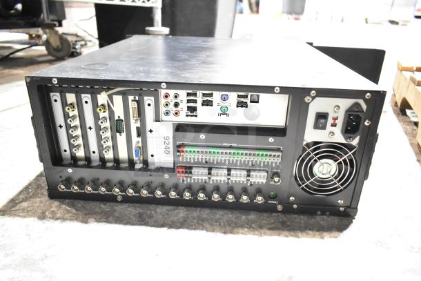 DVD player and LG rack unit, featuring multiple ports and connections. Good condition, suitable for AV setups.