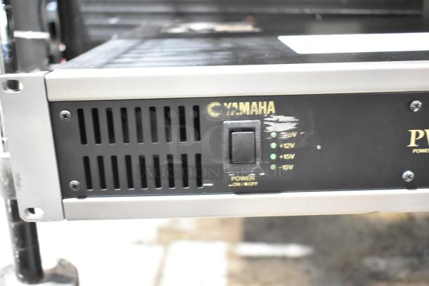 Three audio items: Crown Macro Tech 3600VZ and 2400 amplifiers, Yamaha PW8 power supply, slightly worn.