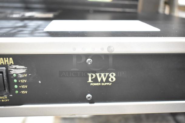 Yamaha PW8 Power Supply, black, indicator lights for voltage display. Part of auction with Crown Macro Tech Amps.