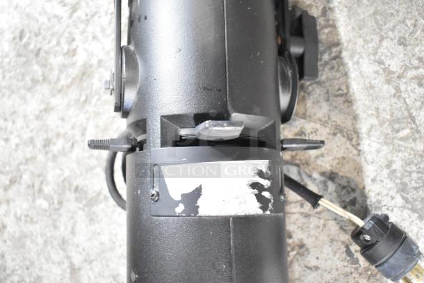 GoboSource ES-B10E stage light with black housing, lever controls, and visible wear; part of a lot of 9 units.