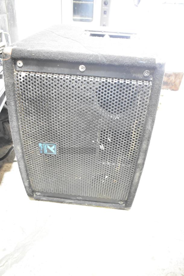 Yorkville Elite E12 speaker, front view with black mesh grille and logo, used condition.