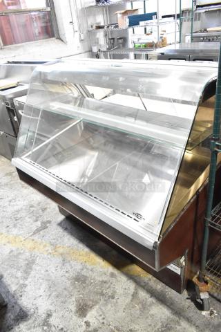 Federal Industries SQ4CD commercial deli display case, glass front, wood panel, 120V, 1 phase, model SQ4CD.