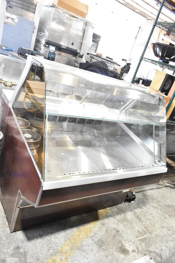 Federal Industries SQ4CD deli display case, floor model, glass front, stainless interior, 120V, used condition.