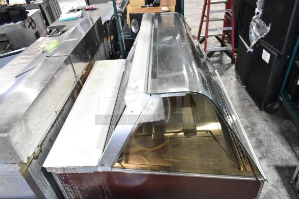 Federal Industries SQ4CD commercial deli display case, floor style, 120 volts, 1 phase, glass panels, used condition.