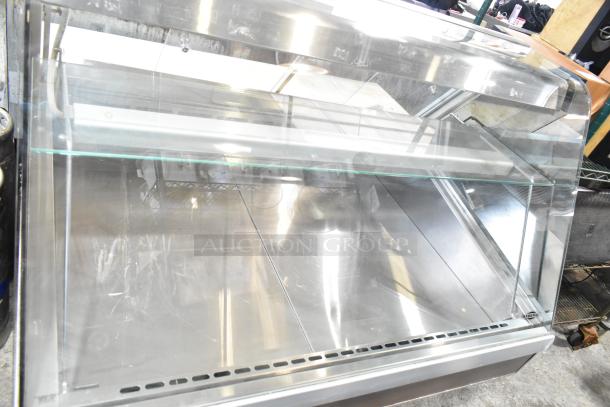 Federal Industries SQ4CD deli display case, stainless steel, glass shelves, 120V, 1 Phase, commercial floor style.