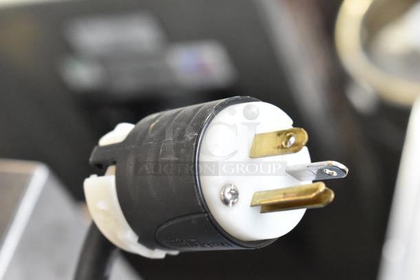 Federal Industries SQ4CD deli display case, 120V, black and white electrical plug, commercial-grade condition.