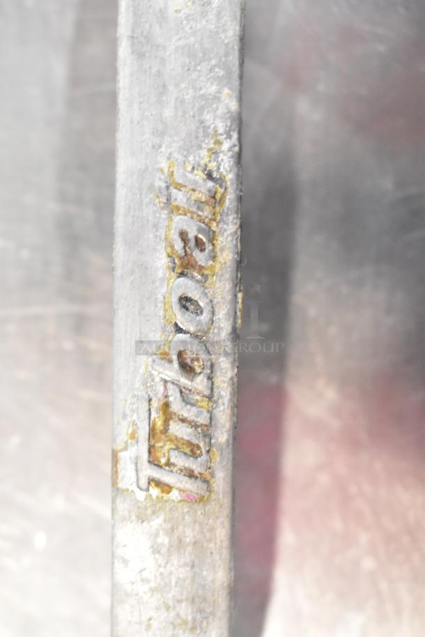 Brand marking on Turbo Air MST-72 Prep Table; durable, commercial use. 115V, 1-phase. Includes casters.