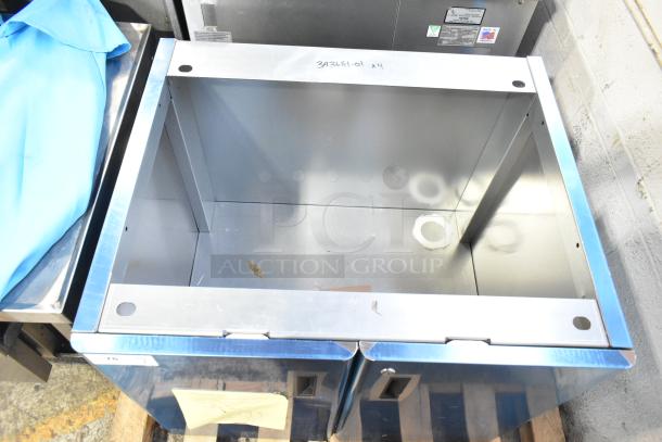 Brand new 2025 Hoshizaki SD-750 Ice Machine stand, scratch and dent condition, with doors and visible model markings.