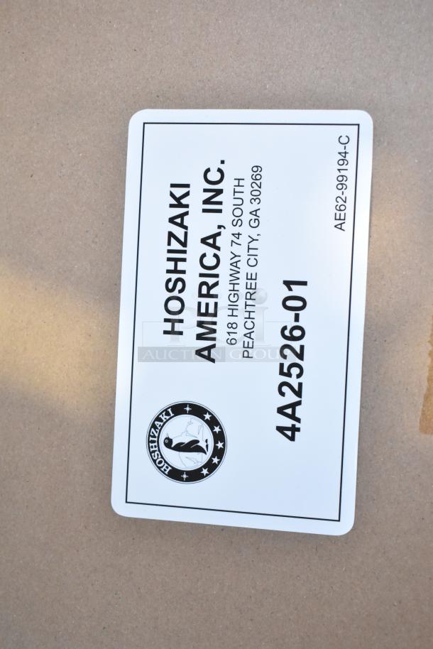 BRAND NEW SCRATCH AND DENT! 2025 Hoshizaki SD-750 Ice Machine and Water Dispenser Stand with Doors, labeled.