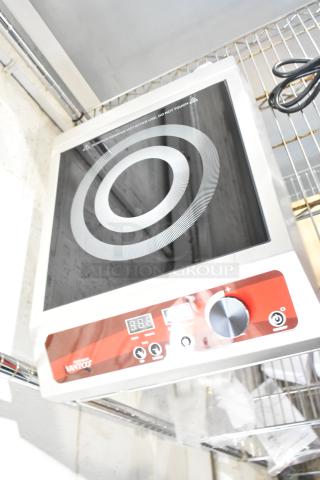 Brand new 2025 Avantco 177IC1800 countertop induction range with minor scratches, 120V, 1 phase, with digital controls.