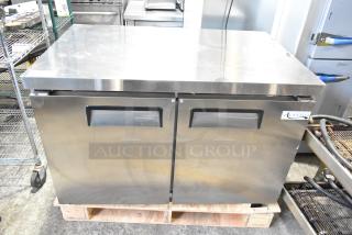 Brand new Avantco 178AU48R commercial 2-door undercounter cooler, 115 volts, 1 phase. Scratch and dent condition.