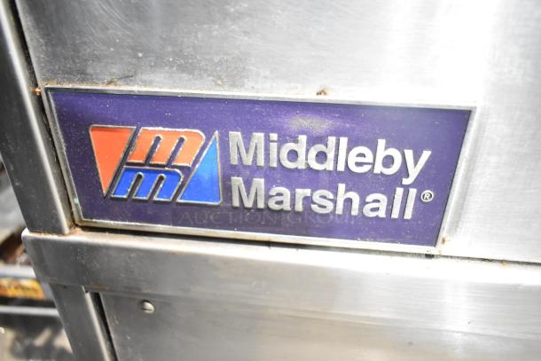 Middleby Marshall CTX DZ33T stainless steel oven label.