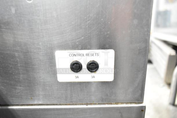Middleby Marshall CTX DZ33T stainless steel conveyor pizza oven control panel showing "Control Resets" with 3A buttons.