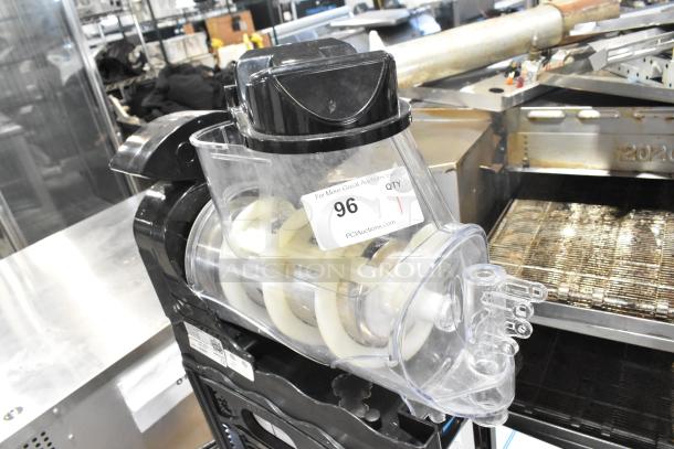 Brand new Carnival King 382SMM1 Aurora granita machine, 1.6-gallon, 115 volts, minor scratches, visible auction tag.