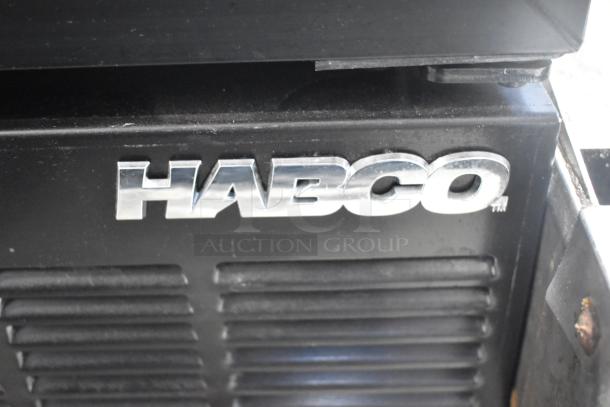 Habco SE12 Commercial Single Door Reach In Cooler Merchandiser, featuring Habco logo. 115 volts, 1 phase.