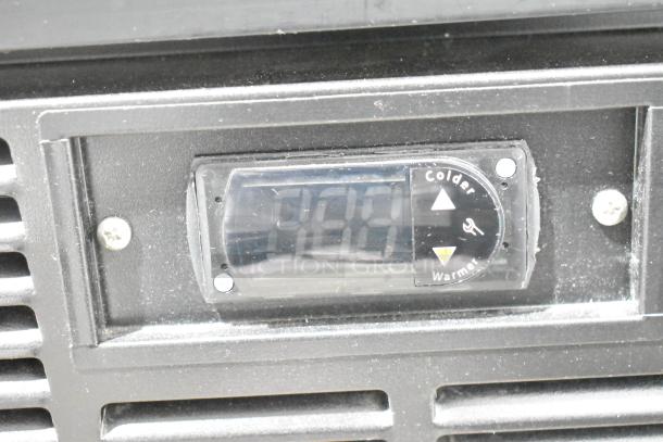 Habco SE18 cooler digital control panel with temperature display, adjustment buttons for colder or warmer settings.