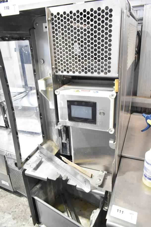 LATE MODEL JBT 2ND-GEN-MFJ-HE Fresh N Squeeze citrus juicer, commercial floor style, on casters, 115V, 1 Phase.