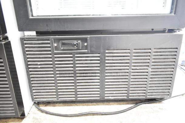 2019 Habco SE18 Single Door Cooler Merchandiser, 115V, 1 Phase. Front vent, temp control visible. Good condition.