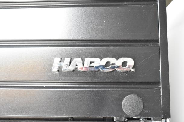 2019 Habco SE18 commercial cooler with single door. Black finish, visible Habco logo. 115 volts, 1 phase.