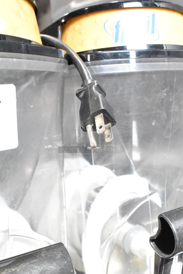 Bunn 2 Hopper Slushie Machine, 115V, 1 Phase. Features clear hoppers and power plug. Ideal for commercial use.