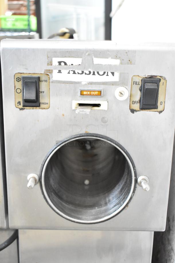 Taylor Commercial Countertop Single Flavor Frozen Beverage Machine, 115V. Features auto and wash modes, visible wear.